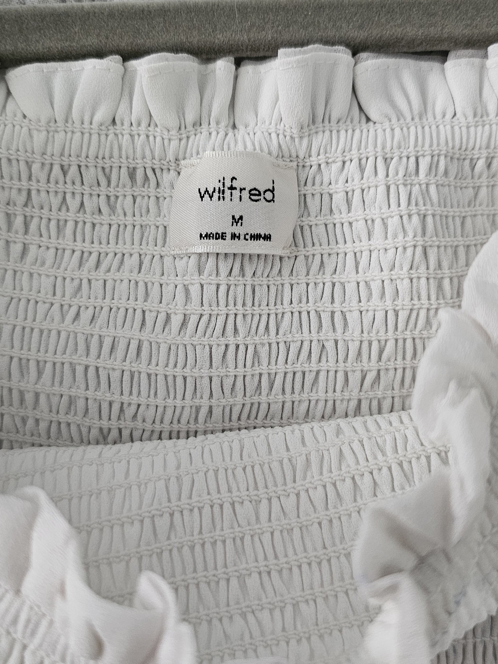 Wilfred White Smocked Ruffle Top - Picture 3 of 4